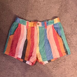 Billabong High-Waist Multicolor Vertical Stripe Shorts